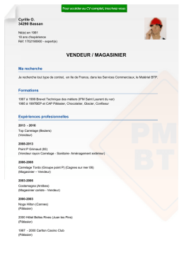 vendeur / magasinier