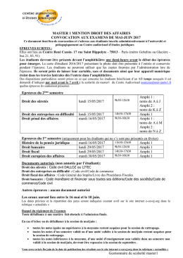 M1 droit mention droit des affaires