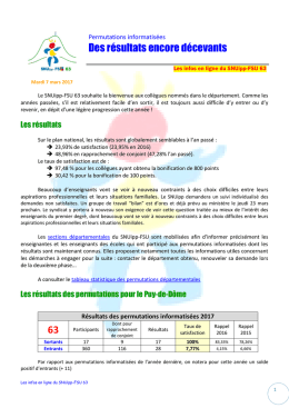 Des r&eacute;sultats encore d&eacute;cevants - SNUipp