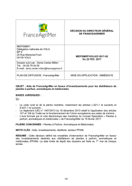 les investissements réalisés pour la distillation