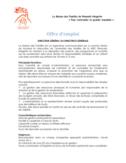 Offre d`emploi - La Maison des Familles Rimouski