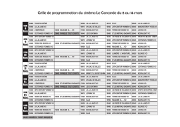 T&eacute;l&eacute;charger les horaires du 8 au 14 mars