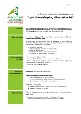 Un(e) Conseiller(ère) déclaration PAC