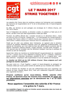 le 7 mars 2017 strike together