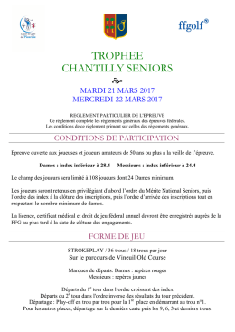 Règlement de l`épreuve