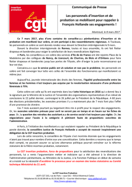 Version imprimable communiqué mobilisation SPIP