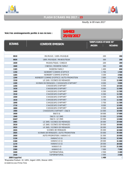 SAMEDI 25/03/2017