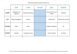 lundi mardi mercredi jeudi vendredi - Charbonnier-les
