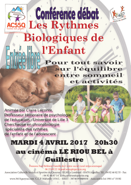 Les Rythmes Biologiques de l`Enfant