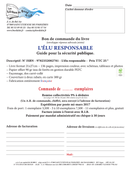 l`&eacute;lu responsable - Les &eacute;ditions du bord du Lot