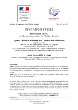Emmanuelle Cosse signera l`Alliance Nationale Bois Construction