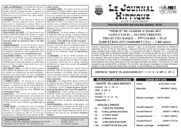 PMU du samedi 11 Mars 2017