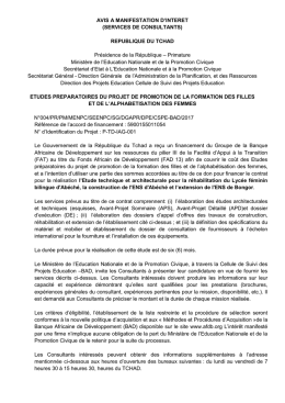 SERVICES DE CONSULTANTS