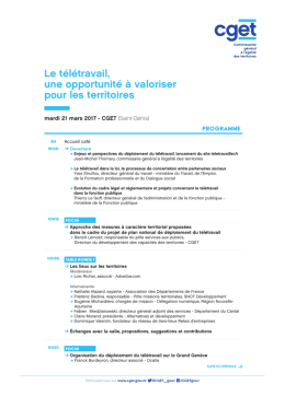 Le télétravail, une opportunité à valoriser pour les territoires