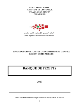 BANQUE DE PROJETS