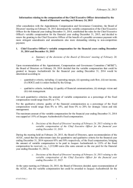 Regulated Information