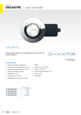 ENCASTRE I spot /downlight Unibright HALERS H2 - Cebeo e-shop