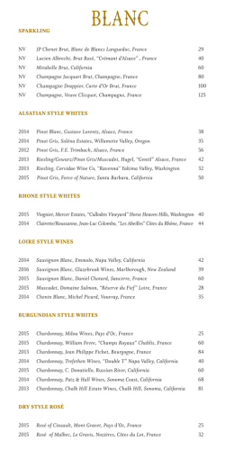 Wine Menu - Cafe Grace