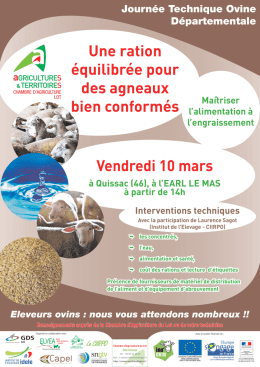 Journée Technique Ovine Départementale