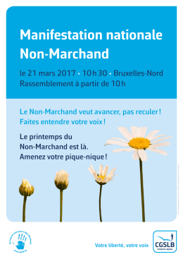Manifestation nationale Non-Marchand