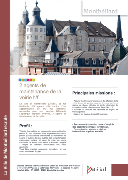 Voir l`annonce - Ville de Montbéliard