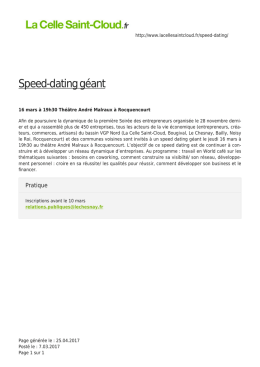 Speed-dating g&eacute;ant - La Celle Saint