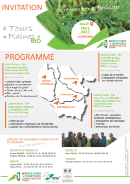 Se rencontrer et &eacute;changer - Chambre d`agriculture de la Meuse
