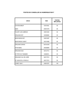LISTE POSTES DE CONSEILLER AU NUMERIQUE