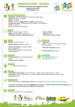annonce de course - F&eacute;d&eacute;ration Fran&ccedil;aise de Course d`Orientation