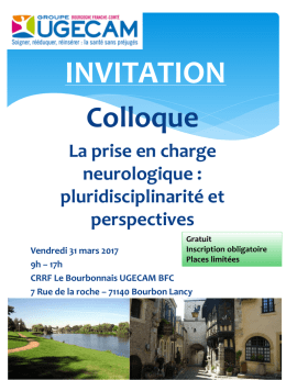 Invitation et Programme Colloque Neurologique CRRF Bourbon