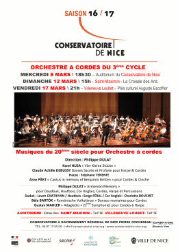 17_03_8 et 12 mars Affiche Concerts de l`Orch &agrave; Cordes Mars 2017