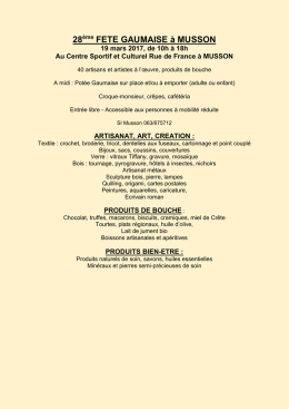 Pour toutes informations : cliquez ici