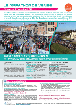 LE MARATHON DE vENISE - Coureurs sans Fronti&egrave;re