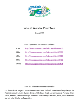 V&eacute;lo et Marche Pour Tous