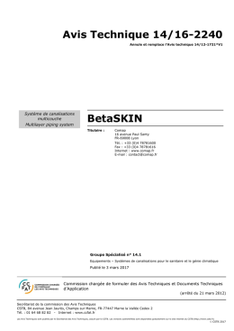 Avis Technique 14/16-2240 BetaSKIN