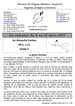 Messes hebdomadaires