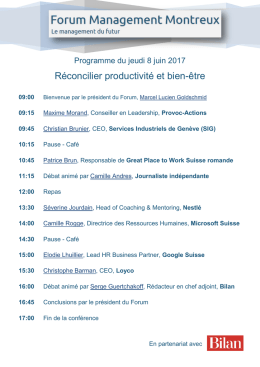 Réconcilier productivité et bien-être