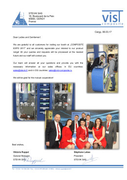 STEVIK SAS 18, Boulevard de la Paix 95800, CERGY France Cergy