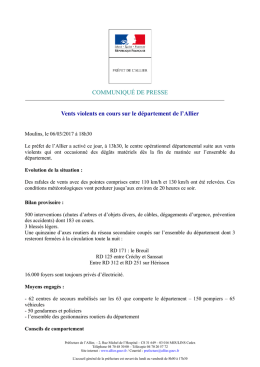 vents violents en cours sur le d&eacute;partement de l