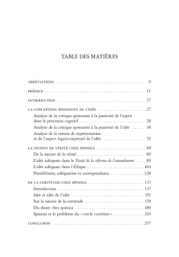 table des mati&egrave;res - Classiques Garnier