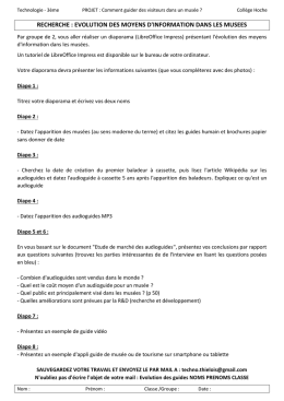 recherche : evolution des moyens d`information dans les musees