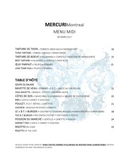 menu midi - Le Mercuri