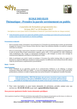 Prendre la parole sereinement en public