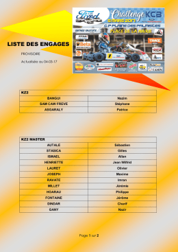 liste des engages - karting club de bourbon