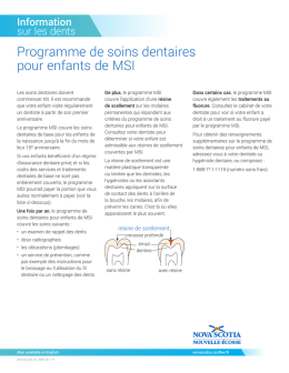 Programme de soins dentaires pour enfants de MSI
