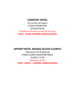 hotels partenaires