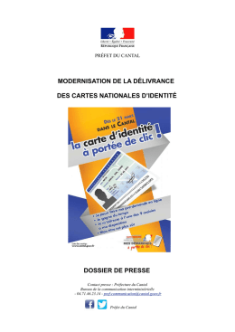 le dossier de presse - Les services de l`Etat dans le Cantal