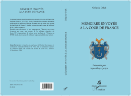 MÉMOIRES ENVOYÉS À LA COUR DE FRANCE