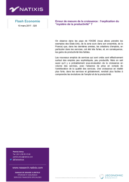 Flash Economie - Natixis Research Global Markets
