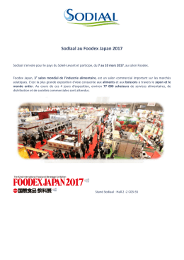 Sodiaal au Foodex Japan 2017
